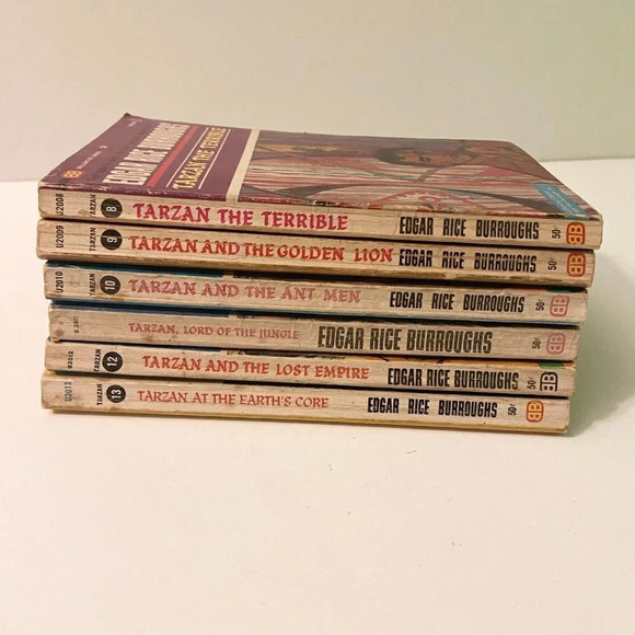 Vtg 60s Mix Lot of 20 Famous Tarzan Series Edgar Rice Burroughs Ballantine Books - Picture 11 of 16